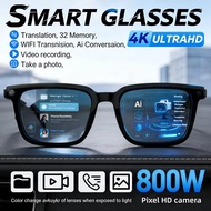 New Smart Glasses AI Translation 8MP HD Camera 4K Shooting Image Conversation Recording Listen To Mu