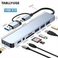 HUB 8-In-2 USB 3.0 Type C HUB Dock Station 5Gbps High Speed Transmission USB Splitter Type C To USB