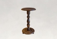 復古雕刻木製花架 展示架 圓桌