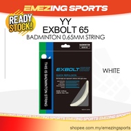 YY EXBOLT 65 BADMINTON STRING WHITE / BLACK / YELLOW - - EX BOLT EXBOLT65 BGXB65 XB65