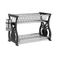 ST- Draining Rack, Bowl and Chopstick Rack Kitchen Stainless Steel Dish Rack, Dish Rack, Counter Surface Storage Rack,