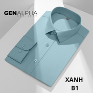 Áo sơ mi nam dài tay GEN ALPHA chất vải lụa Thái cotton mềm mịn thoáng mát thỏa mái GEN456