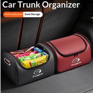 Car Seat Organizer Storage Bag Trunk Storage Box Organizer Stowing Tidying Container Bag Leather Mat
