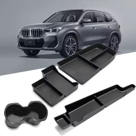For BMW X1 U11 Center Console Organizer Tray 2023 2024 U11 Lower Console Organizer Tray TPE Under Co