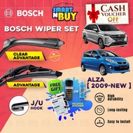 Bosch Clear Advantage Wiper Original Set Front Windshield Cleaner Wiper Alza 2009 - New Viper Alza D