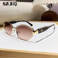 【Ready Stock】COD (San9)New Fashion Metal Frame Polygon UV Protection Driving Sunglasses
