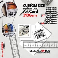 310GSM Wholesale 200-1000pcs Custom size square, A7 , A6 double sided thank you /  business card / N