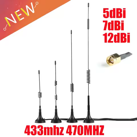433Mhz 470MHZ Antena GSM SMA Male Magnetic Base IOT Ham Radio Signal Booster Wireless Repeater 5dbi 