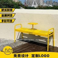 Korean Influencer Outdoor Bench Park Bench Milk Tea Coffee Shop Shopping Mall Rest Stool Dopamine Co