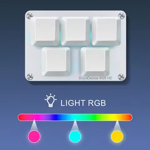 SayoDevice K05 HE Rapid Trigger Hall Magnetic Switches RGB Light Music Rhythm Game Keyboard for O3C