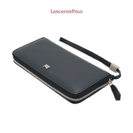 Lancaster Polo Top Grain Cow Leather Black Modern Zipper Long Wallet For Men – PWB 30371