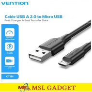 Vention Short Powerbank Charger Cable USB A to Micro USB Android Fast Charging