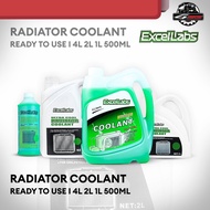 Excellabs To Use Radiator Coolant Green for Car and Motorcycle (4L, 2L, 1L & 500ML)