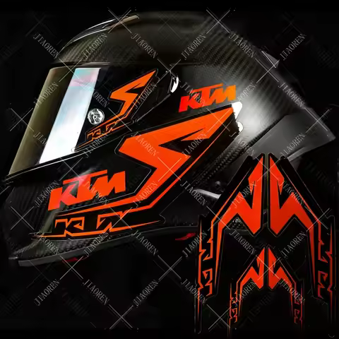 Racing Ktm Helmet Stickers Decal Logo For Exc 250 300 350 450 Duke 200 690 1290 390 Rc 125