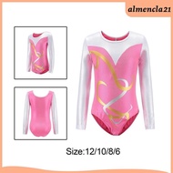 [Almencla] Girl Gymnastics Leotard, Dress Bodysuit, Training Costume Outfit, Kids Gym Costume, Athletic Leotard, Teamwear, Dancewear, Ballet Leotard