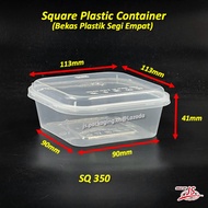 SQ 250/350/450/550/650/750 Square Disposable Plastic Food Container (25Pcs/50Pcs) Bekas Petak / Beka