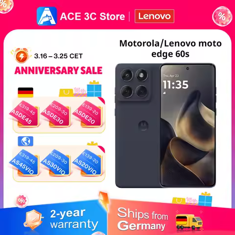 Smartphone-Global ROM Lenovo moto edge 60s motorola edge 60s MTK Dimensity 7400 6.7" 120Hz Screen 55