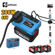 200W Portable Power Inverters for 20V Battery Inverter 20v to 220v Converter with Dual USB,AC Outlet