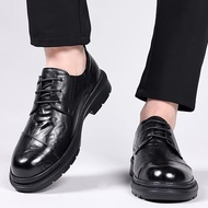 ชุดเดรสทางการสไตล์อังกฤษสีดำ/ น้ำตาล,รองเท้าหนังผู้ชายรองเท้าหนังแบบผูกเชือกรองเท้างานแต่งงานสำนักงานธุรกิจสวมใส่สบายสไตล์อังกฤษ