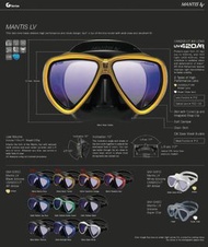 Gull Mantis LV 2025 年款 全新 有單 潛水面鏡 可配近視鏡