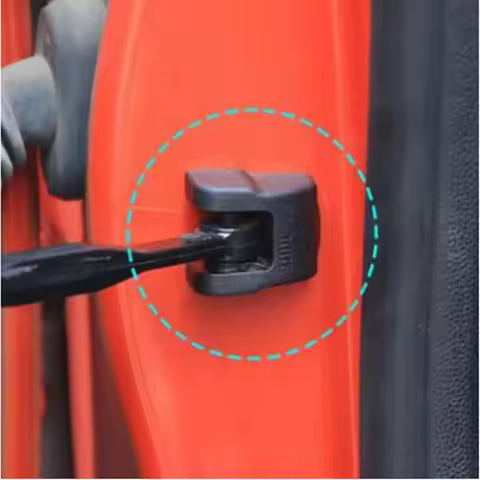 Carmilla 4 Pieces ABS Car Door Lock Protection Cover Doors Lock Sticker For Ford Focus 3 Mk3 Fiesta 