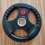 Weight rubber plate 10 kg barbell plate dumbbell olympic 5 cm