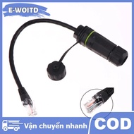E-WOITD Rj45 8P8C mạng không thấm nước pass-through đầu nối RJ45 nam cho Nữ adapter mở rộng dây