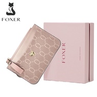 Foxer card holder Mini wallet for women coin pocket leather purse for women