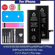 Original High capacity Phone Battery For Phone 6 S 7 8 Plus SE X Xr Xs Max  free tools