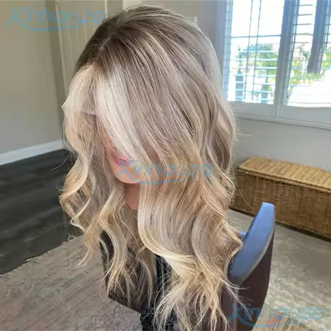 #8/613 Highlight Wig Human Hair Body Wave 613 Color 13x4 HD Lace Frontal Wig Glueless Wigs 100% Huma