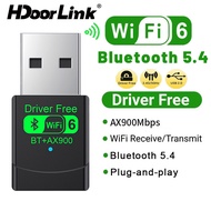 HdoorLink AX900 Wifi 6 Bluetooth 5.4 Adapter 2IN1 Dongle Dual Band 2.4/5.8GHz Transmitter Receiver D