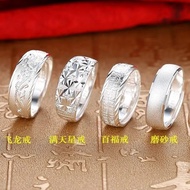 Hong Kong Zhengsheng Jewelry Silver Ring Boys Sterling Silver 999 Pure Silver Men's Open Ring Single