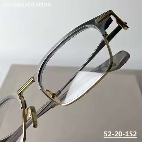 Japanese Brand Pure Titanium Square Glasses Frame DTX142 Men Business Big Face 152MM Eyewear Spectac