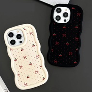 Cute Cherry Bow  Case Samsung M55 M15 M54 M14 M34 F34 F23 F54 F15 M06 F55 C55 S24FE S23FE S24Ultra S