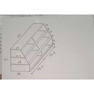 Custom Acrylic Display Rack size 75 x 28 x 42 cm
