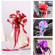 1PCS wedding car decoration garland ribbon wedding car fleet gift hand drawn flower bow supplies