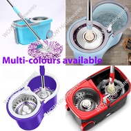 SG Stock Local seller 360˚ Auto Spin Dry Mop Set / Dust remover Set/ Durable Plastic / Stainless Steel Spin Mop