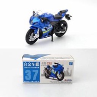 2款彩珀1:18合金摩托車模型鈴木GSX-R1000街車兒童玩具避震