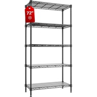 5-Tier Storage Shelves with Shelf Liners, Adjustable Metal Heavy Duty Garage Shelving, 1325LBS Wire 