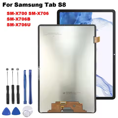 For Samsung Tab S8 SM-X700 SM-X706 SM-X706B SM-X706U X700 X706 X706B 11.0" LCD Display Touch Screen 