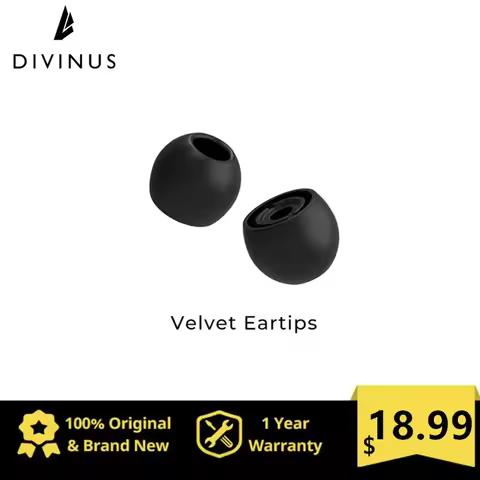ELOIT/DIVINUS Velvet Silicone Earphones Ear Tips for Nozzle Size 3-5mm, Soft Deeply Eartips For IEMs