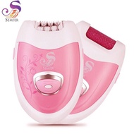 semier SM199 2 In 1 Electric Epilator Cordless Hair Remover Rechargeable Defeatherer