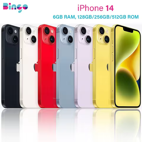 iPhone 14 A2649 128GB 256/512GB 6GB RAM 6.1" Genuine Super Retina XDR OLED Face ID A15 Bionic Dual e