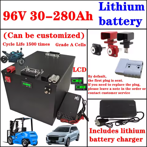 26S 96V 30Ah 50Ah 80Ah 100Ah 120Ah 150Ah 200Ah 280Ah Lithium Ion Battery for 4KW 9KW Golf Cart Sight