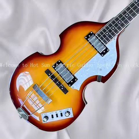 best Sunburst Hofner Violin BB2 Bass Hofner Contemporary Electric Bass Flame Maple #NO147589