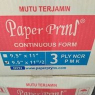 Continuous form paper prins 3 ply divided by 2 ncr