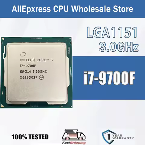 Intel Core i7-9700F 8 Core 8 Thread 3.0GHz 65W 12MB Cache 14nm Coffee Lake DDR4 - 2666 MHz SRG14 LGA