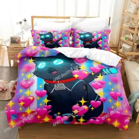 Anime Game Hi-Fi Rush Bedding Set Duvet Cover Bed Set Quilt Cover Pillowcase Comforter king Queen Si