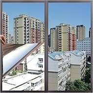 bandezid Mirror Glass Film Reflective Window Film Privacy Window Film Opaque Glass Film No Glue Window Sticker UV Protection for Office Living Room-Blue Silver 0.6x1m