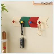 ROSEGOODS1 3Pcs/Set Strong Adhesive Hook, Dopamine Self-adhesive Door Hook,  Arrow Shape Punch-free 